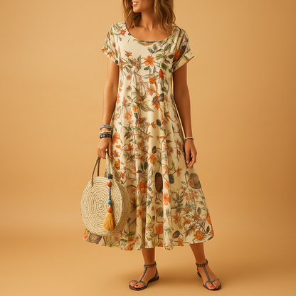 Women's Floral Summer Dress Loose Fit - Vonnera