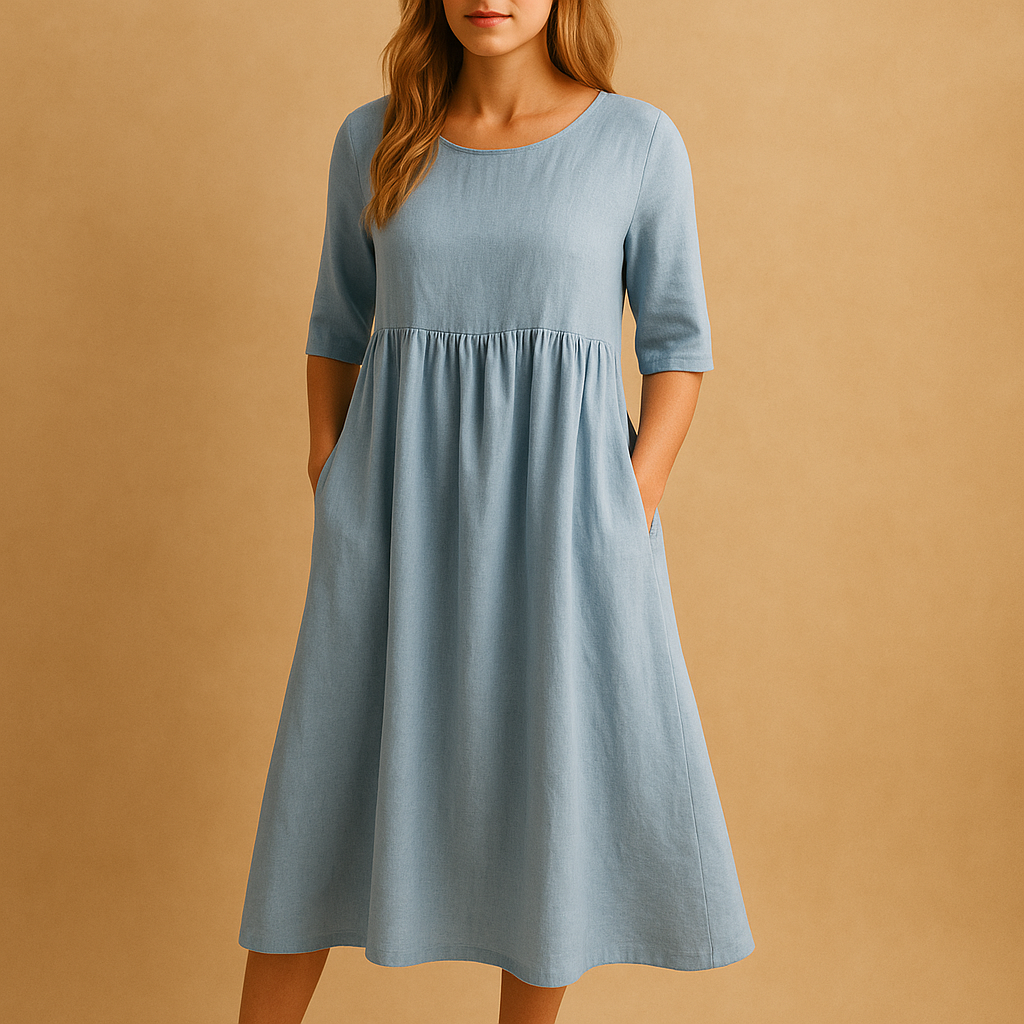 Women’s vintage midi dress with retro silhouette and flattering fit, perfect for parties, daily wear, and special occasions in any season.