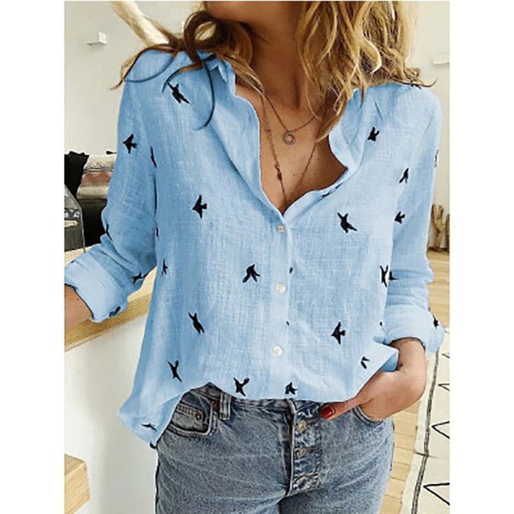 Elegant Linen Women's Blouse - Stylish & Comfortable