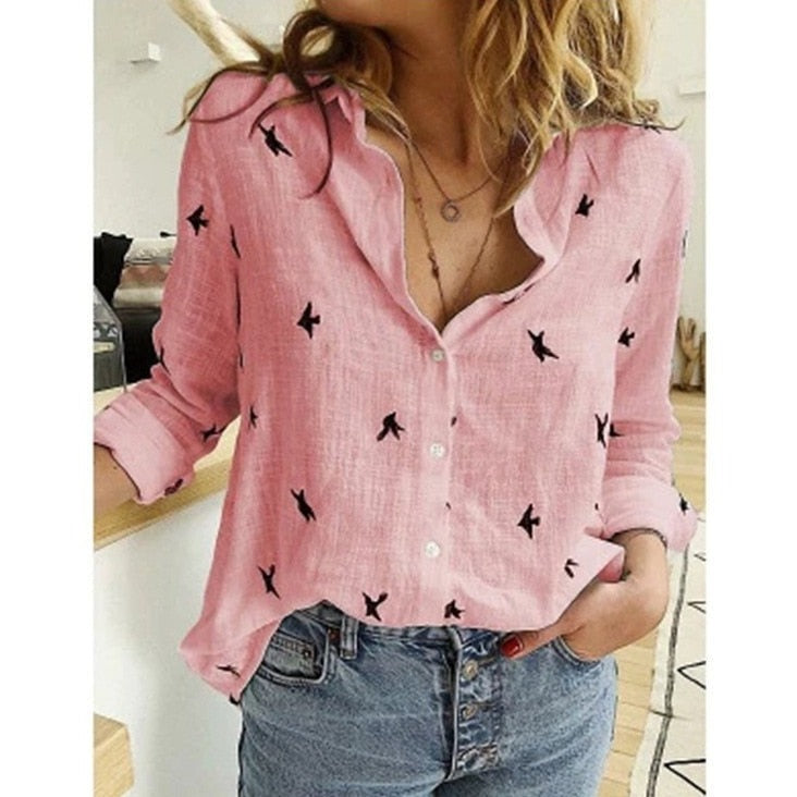 Elegant Linen Women's Blouse - Stylish & Comfortable