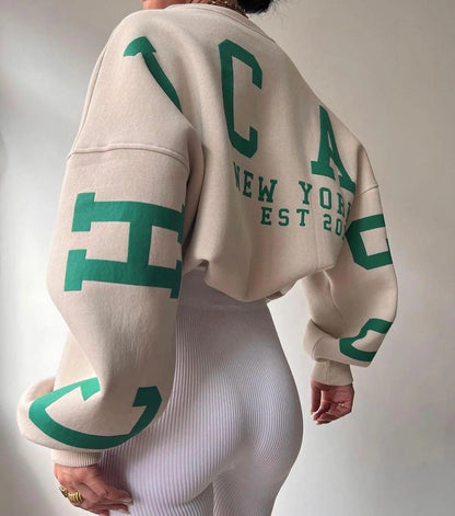 Women's Oversized Crew Neck Sweatshirt - Vonnera