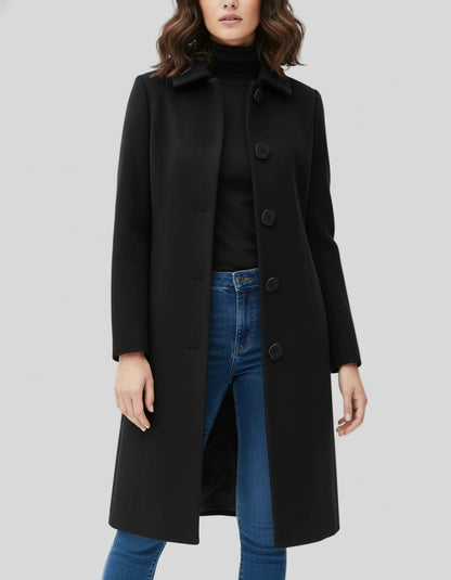 Vivian Women's Long Button Coat - Vonnera