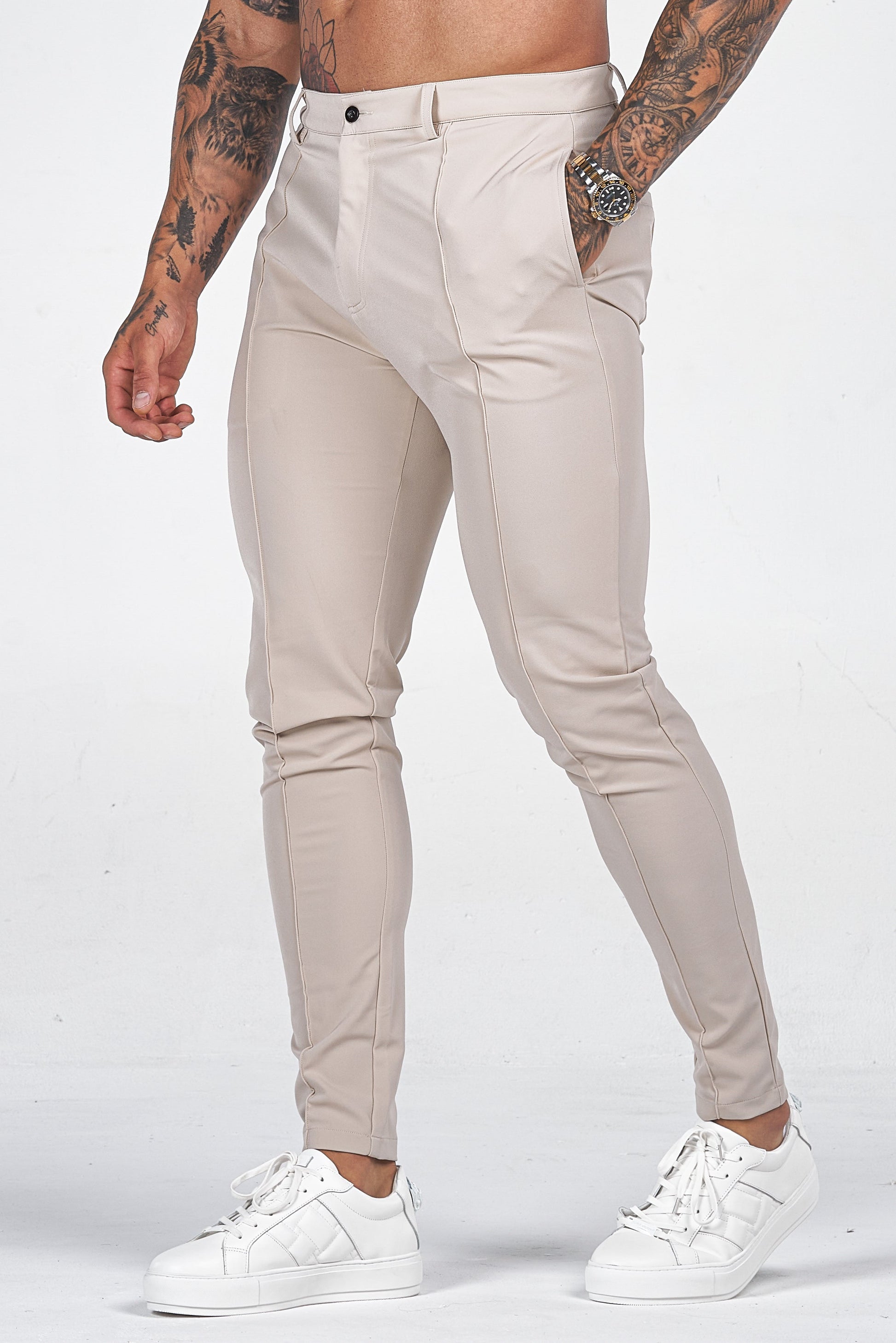 Men's Slim Fit Trousers Formal Black - Vonnera