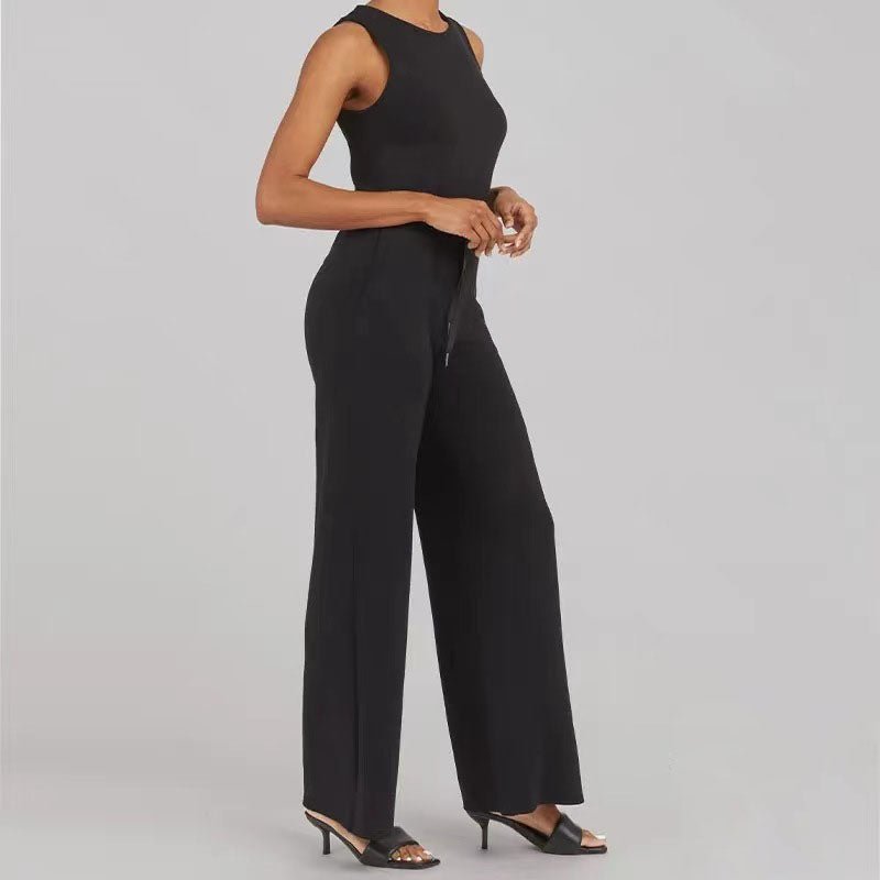 Women's Sleeveless Wide Leg Jumpsuit