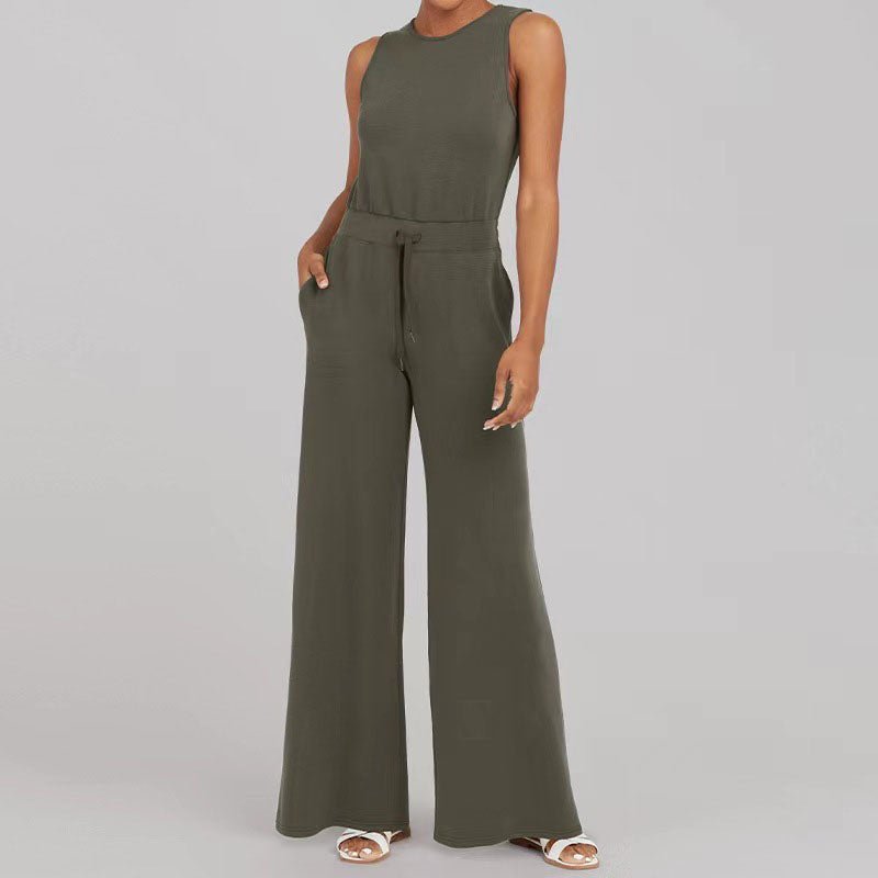 Women's Sleeveless Wide Leg Jumpsuit