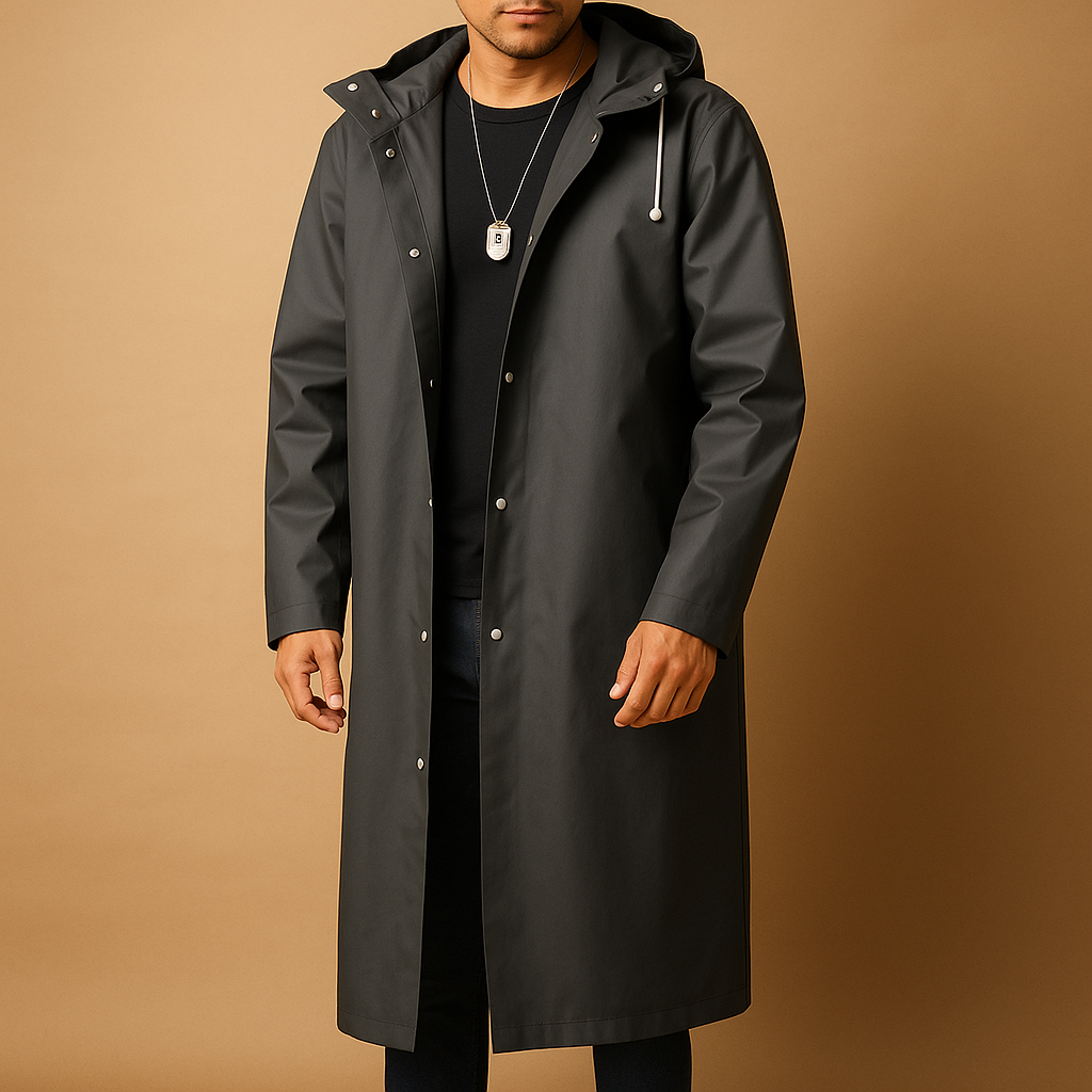Men's Waterproof Long Raincoat - Vonnera