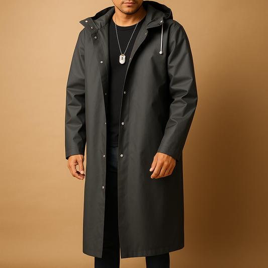 Men's Waterproof Long Raincoat - Vonnera
