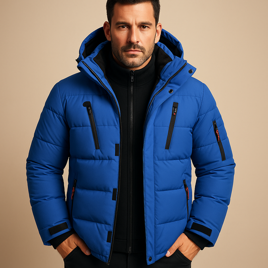 Men's Waterproof Winter Jacket Adjustable Hood - Vonnera