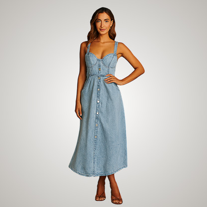 Women's Sleeveless Denim Dress