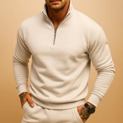 Men's Half Zip Knitted Sweater