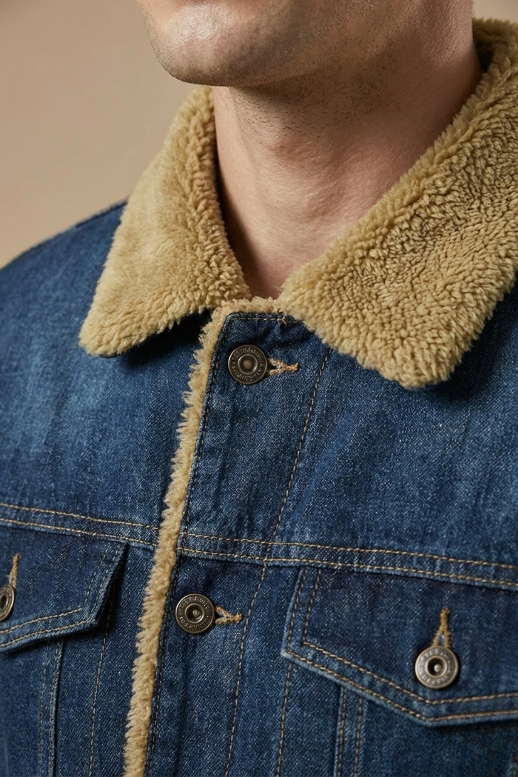 Men's Denim Button Down Jacket