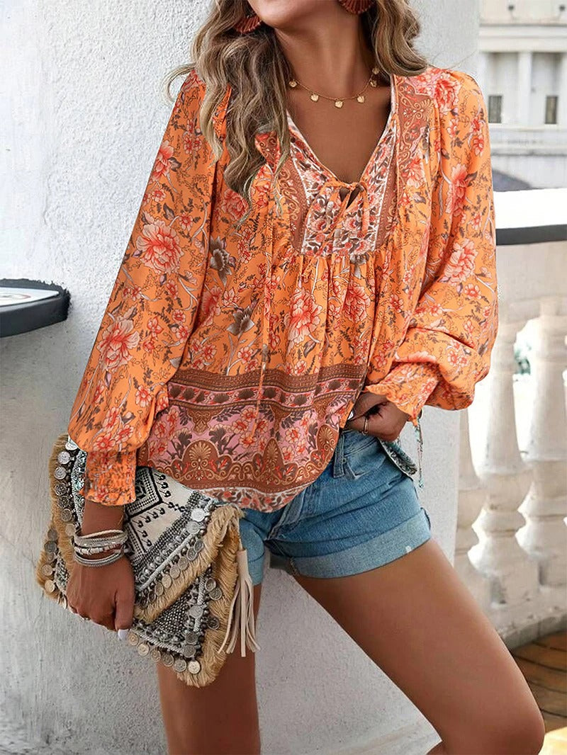 Image of Willow | Women's Long Sleeve Floral Blouse