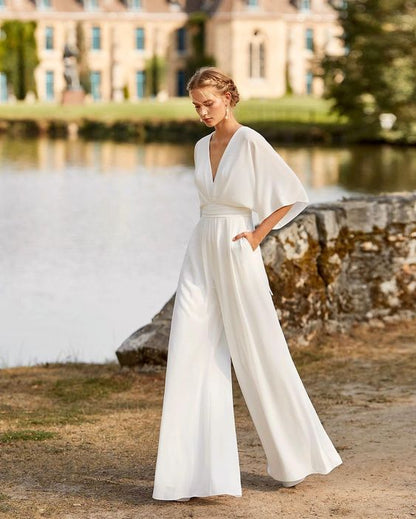 Women's Wide Leg Jumpsuit Two Piece Set - Vonnera