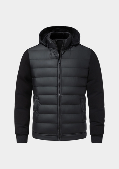 Wilson Men's Puffer Jacket Hooded Water Resistant - Vonnera