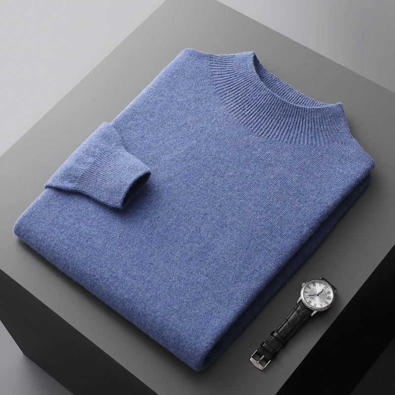 Wilson Men's Mock Neck Knit Sweater - Vonnera