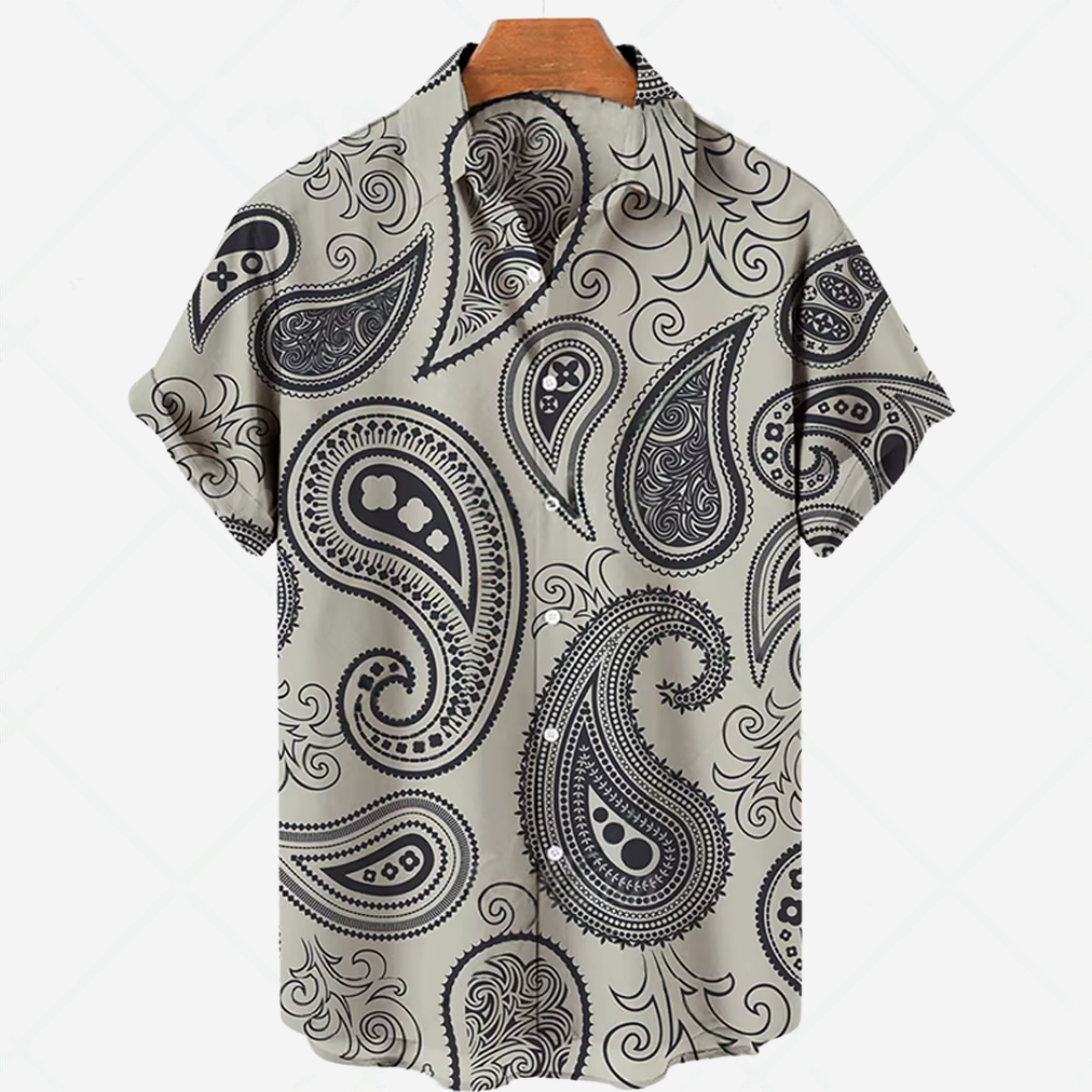 Men's Short Sleeve Printed Casual Shirt