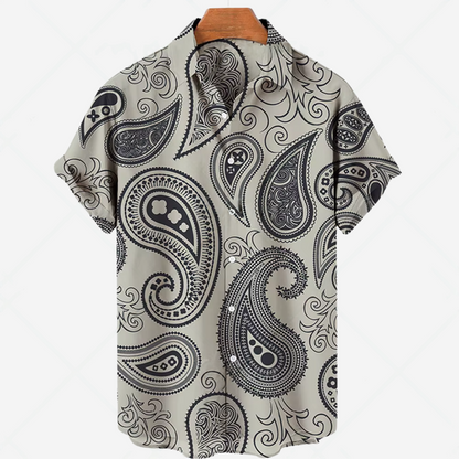 Men's Short Sleeve Printed Casual Shirt
