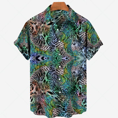 Men's Short Sleeve Printed Casual Shirt - Vonnera