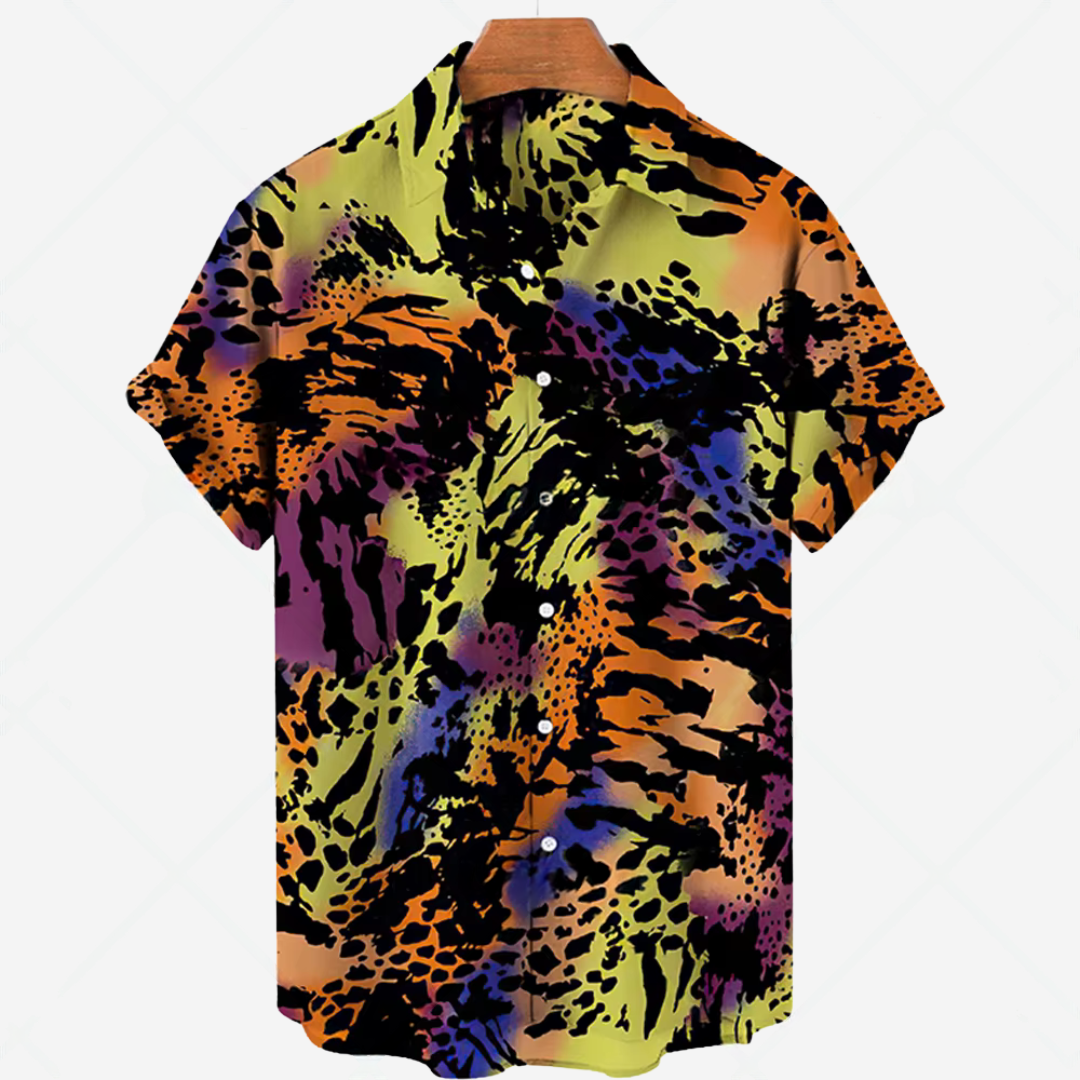 Men's Short Sleeve Printed Casual Shirt