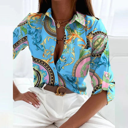 Women's Point Collar Dress Blouse