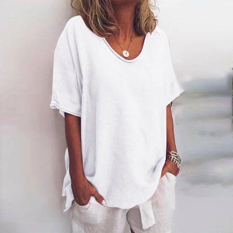 Image of Women's Oversized Short Sleeve Blouse