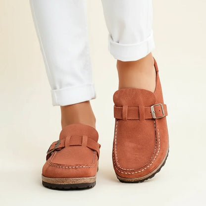 Women's Moc Toe Mules Orthopedic Comfort Chunky Sole