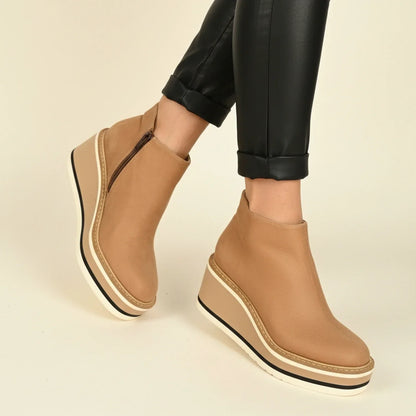 Women's Platform Ankle Boots Wedge Comfortable