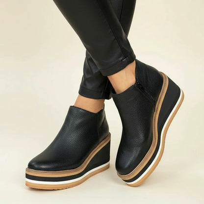 Women's Platform Ankle Boots Wedge Comfortable