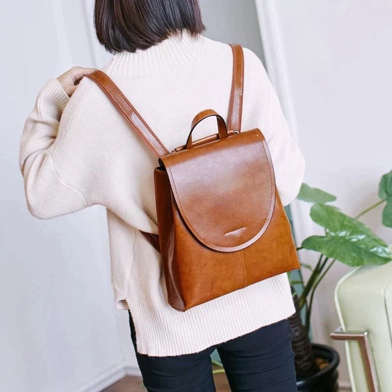 Aveline Faux Leather Backpack - Vonnera