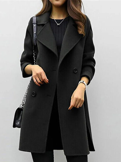 Women's Wool Double-Breasted Coat Classic