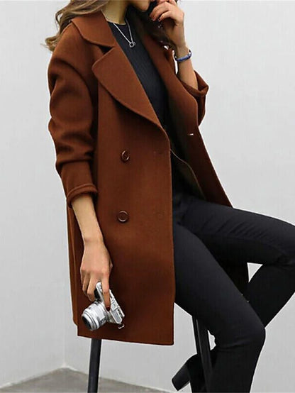 Women's Wool Double-Breasted Coat Classic