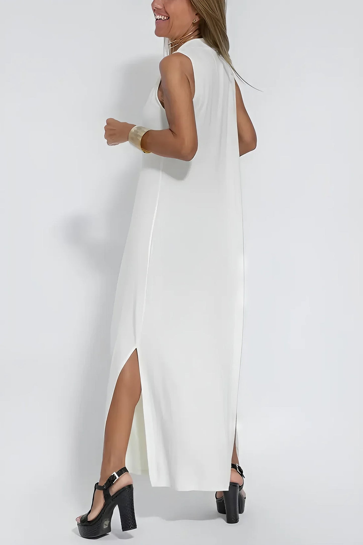 Women's Sleeveless Maxi Dress Outer Layer