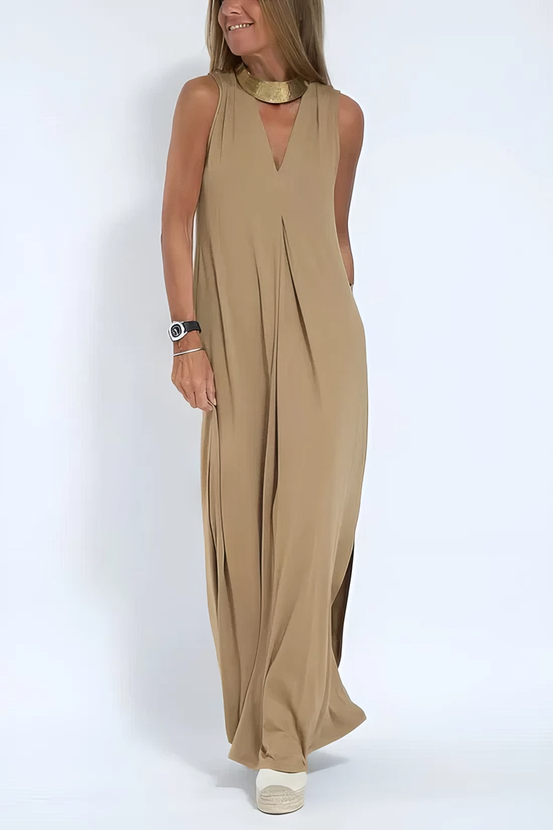 Women's Long Dress and Cardigan Set Elegant