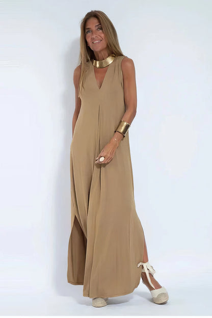 Women's Long Dress and Cardigan Set Elegant