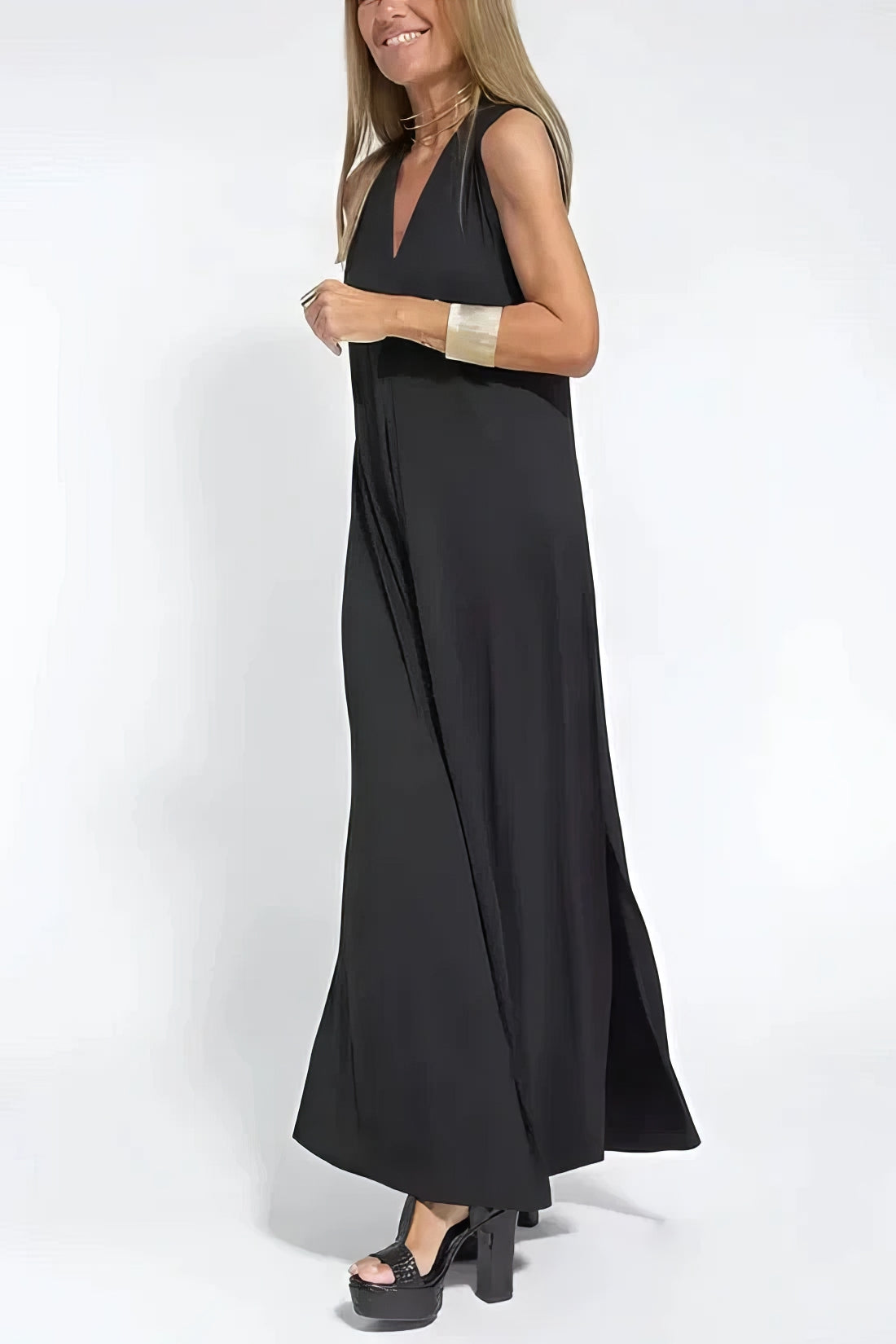 Women's Long Dress and Cardigan Set Elegant