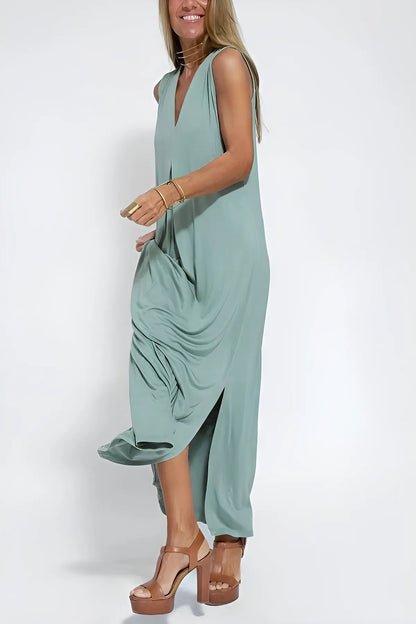 Women's Sleeveless Maxi Dress Outer Layer