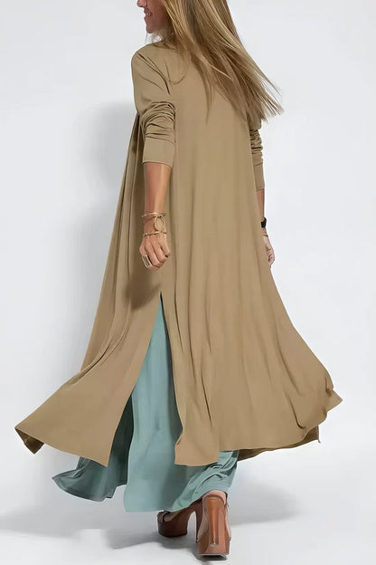 Women's Long Dress and Cardigan Set Elegant
