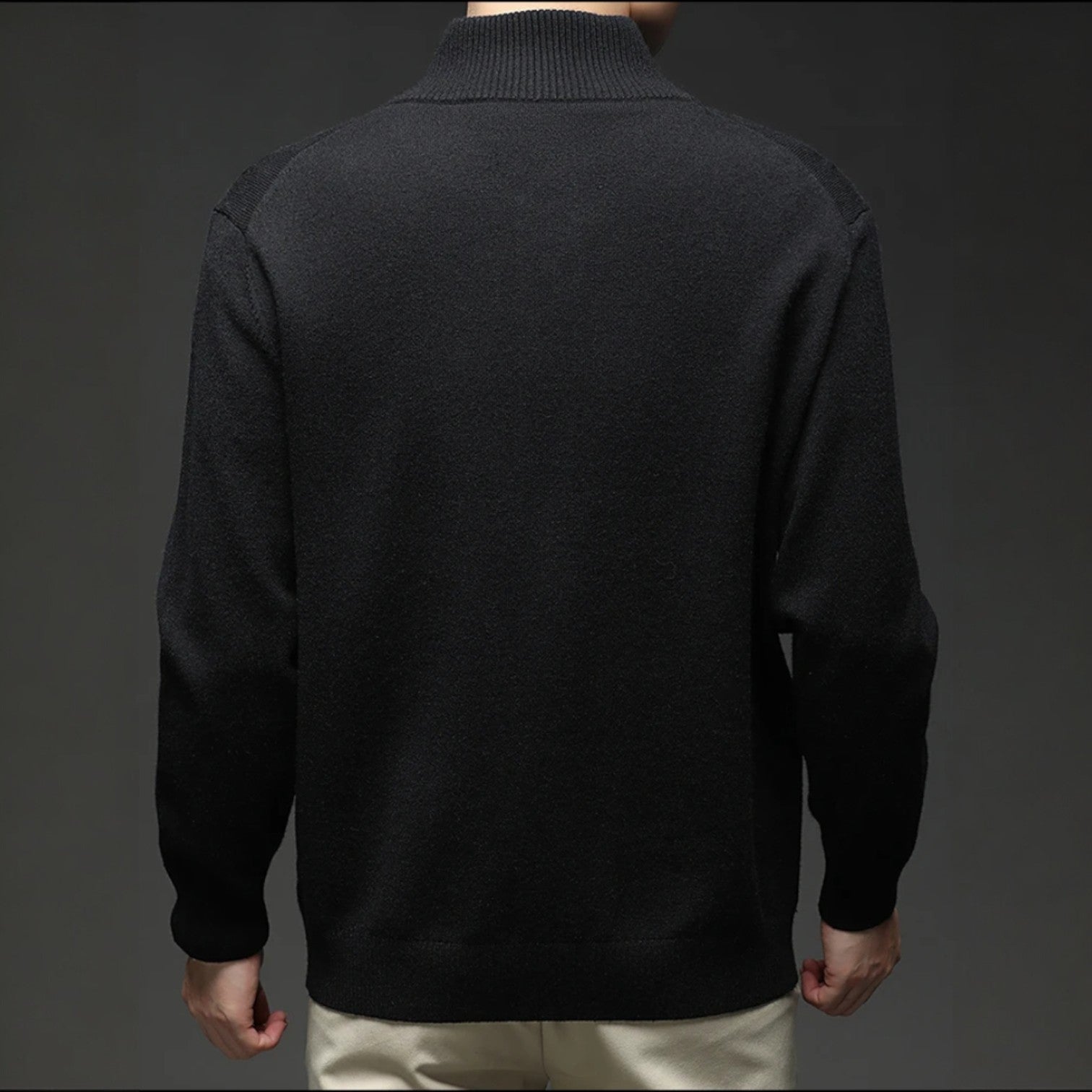 Image of Zane | Men's Button-Down Ribbed Knit Cardigan