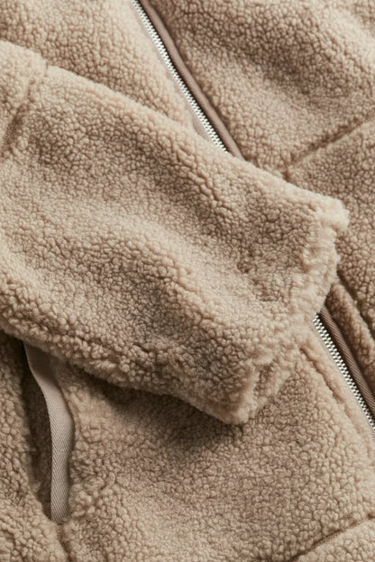 Women's Sherpa Zip Up Warm Jacket