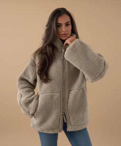 Women's Sherpa Zip Up Warm Jacket