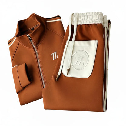 Men's Zip-Up Tracksuit Set