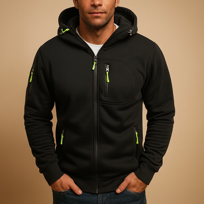 Men's Zipped Hooded Hoodie - Vonnera