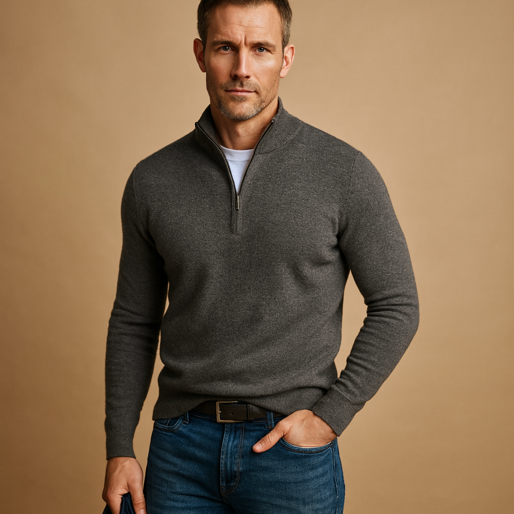Warm zipped mens vest for men with a timeless design, ideal for daily wear, work, and casual outfits in autumn and winter.