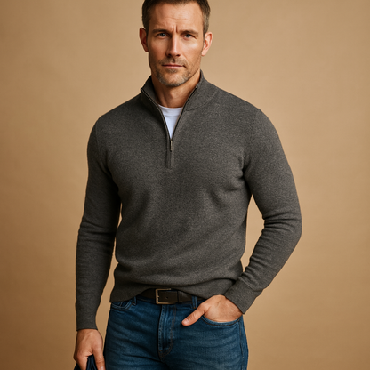 Warm zipped mens vest for men with a timeless design, ideal for daily wear, work, and casual outfits in autumn and winter.
