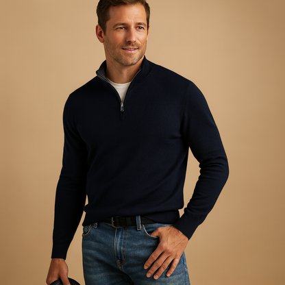 Warm zipped mens vest for men with a timeless design, ideal for daily wear, work, and casual outfits in autumn and winter.