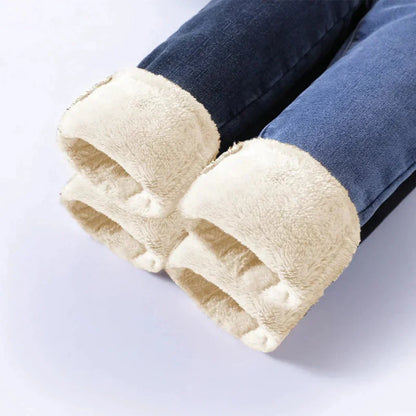 Women's High Waist Thermal Jeans